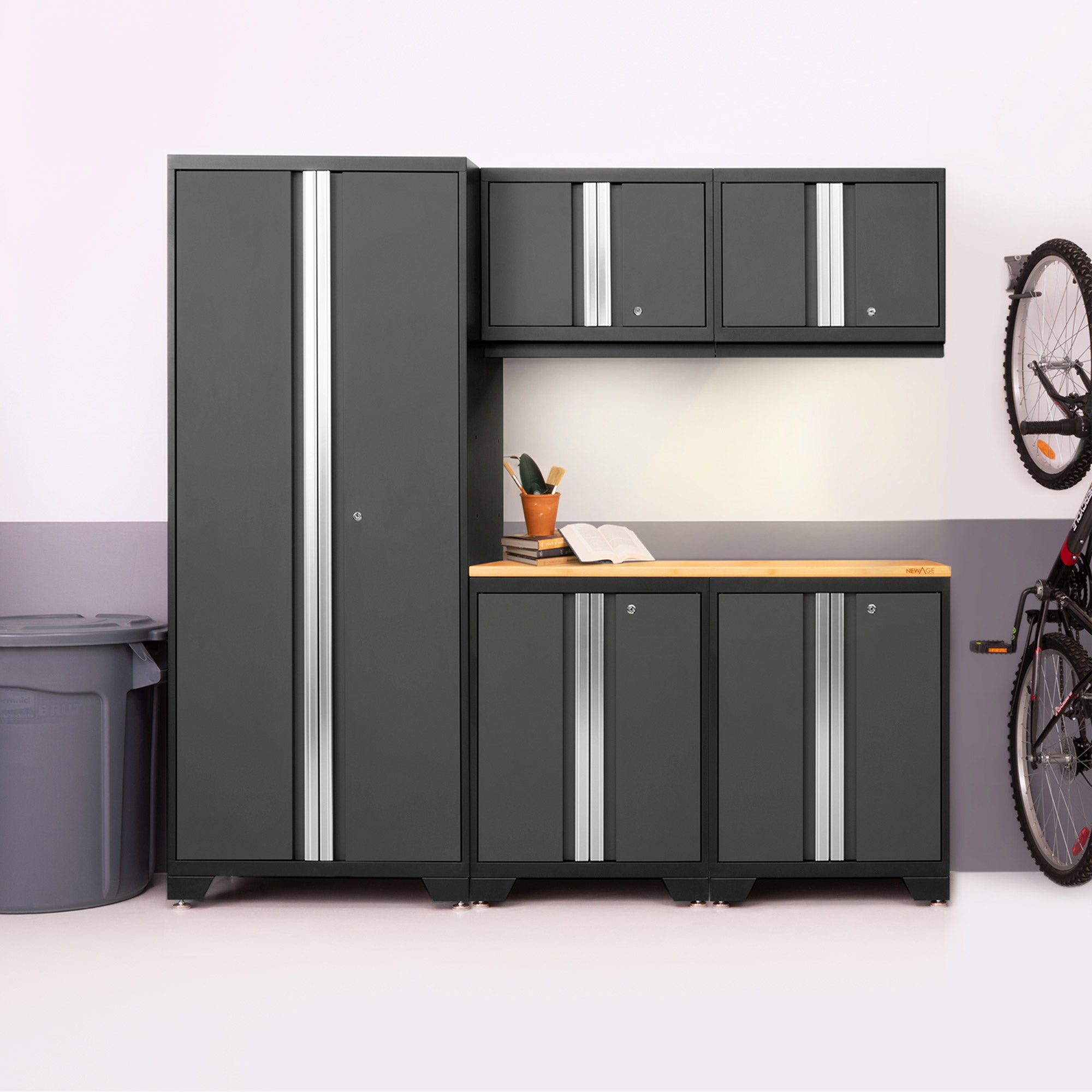 【状態良好】K-Garage KLP-320 ＆ NUX MG-300 セット NewAge Products Bold Series 6-piece Cabinet Set with 30 in. Locker