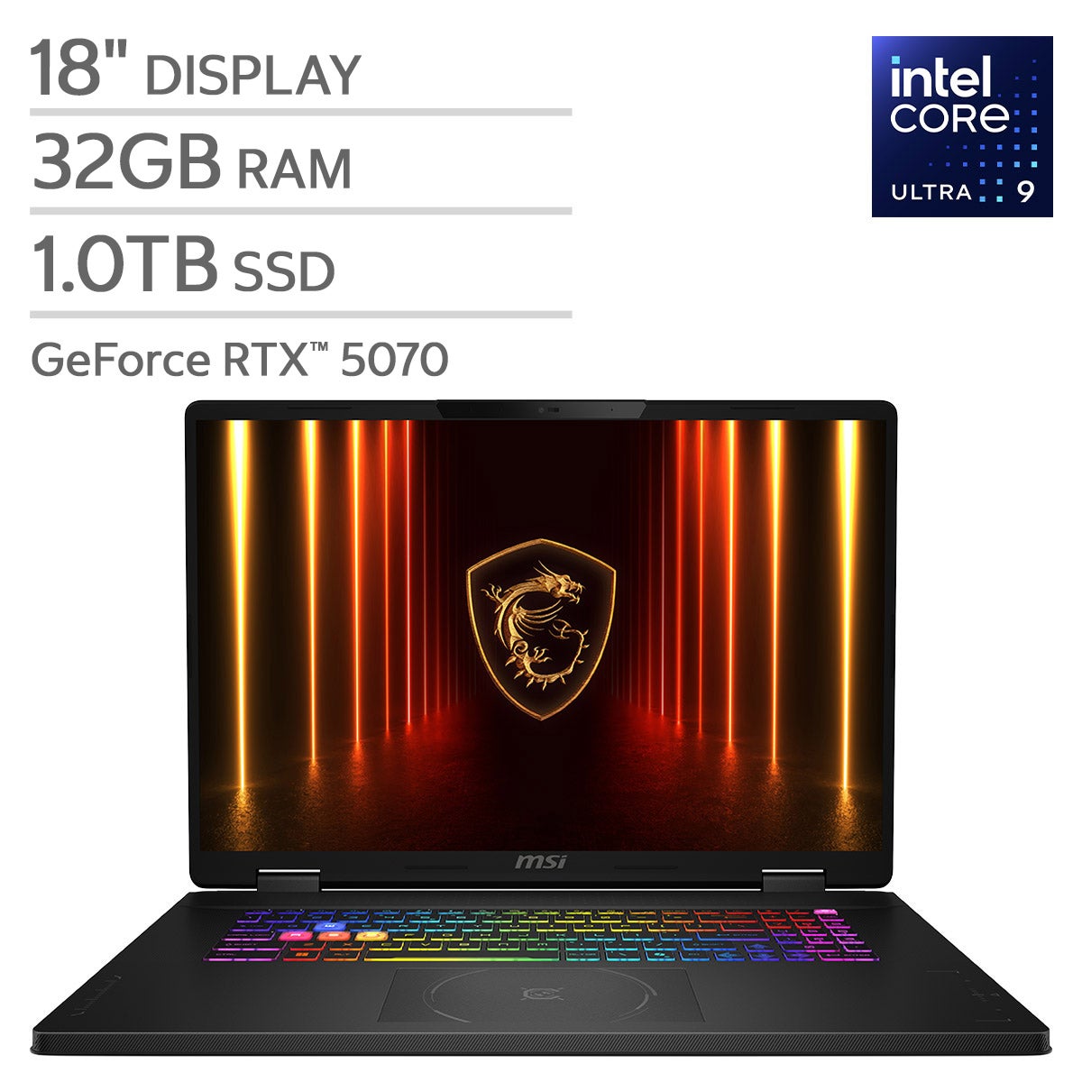 MSI Crosshair 18 HX AI 18" Gaming Laptop — Intel Core Ultra 9 275HX