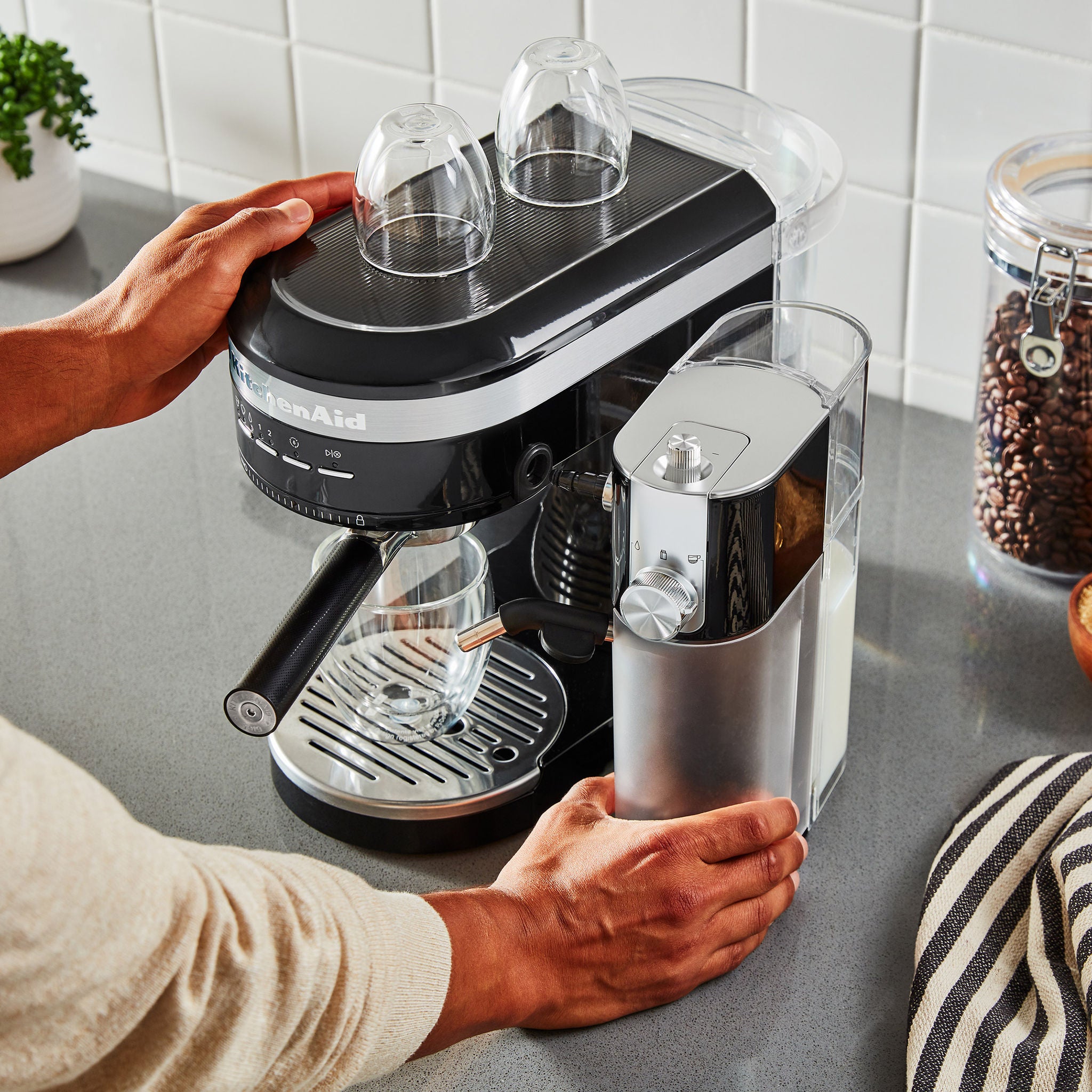 KitchenAid Metal Semi-Automatic Espresso Machine and Automatic