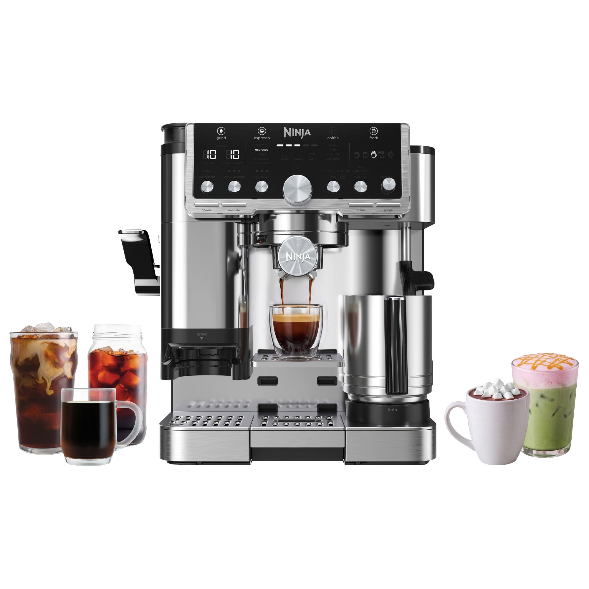 リファエピゴー Ninja Luxe Café Pro Espresso Machine with Coffee, Cold Brew, Hot