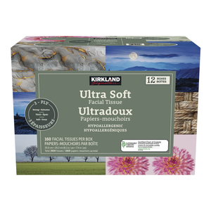 Kirkland Signature Ultra Facial Tissue Boxes, 12-pack