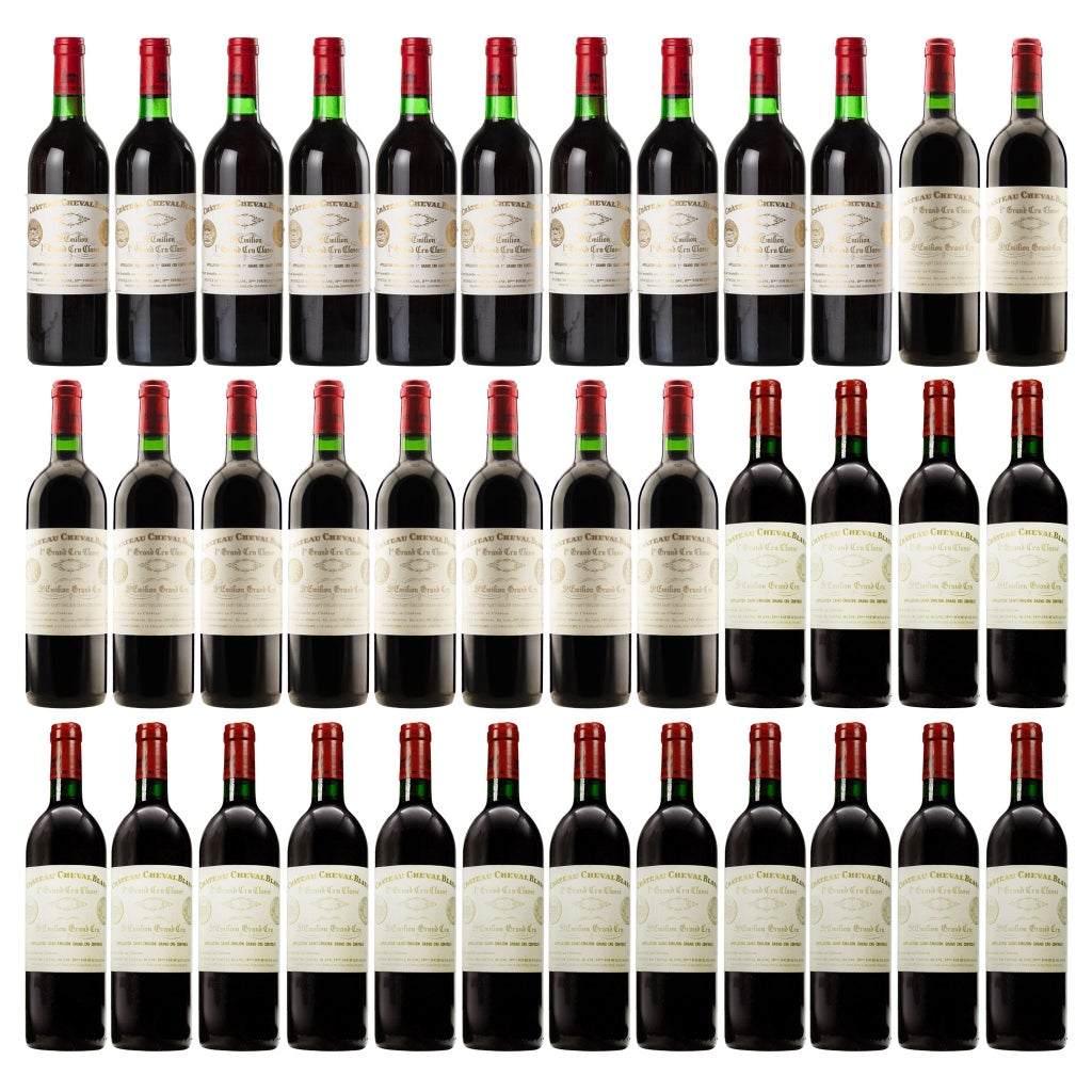 Cheval Blanc 36 Bottle Vertical Set, 1970-2006, 750 ml CA ONLY