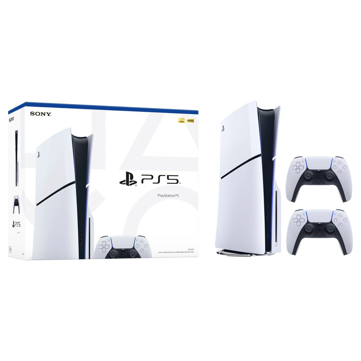Sony Playstation 5 Slim Disc Console and DualSense Controller Bundle