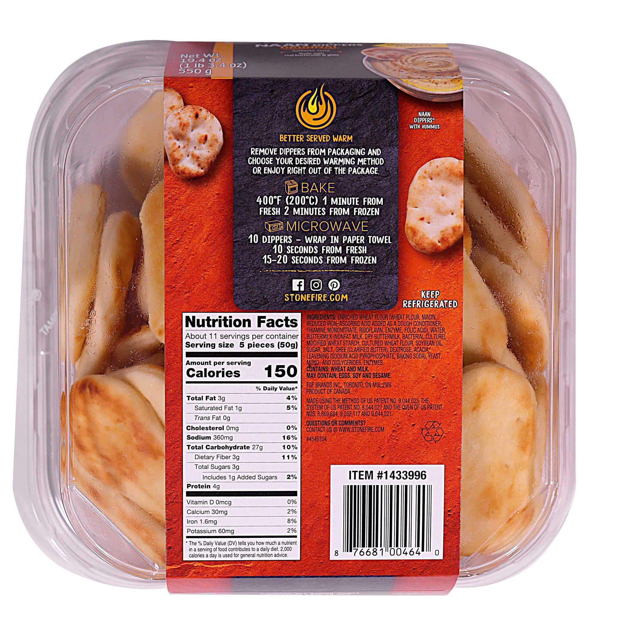 Stonefire Authentic Flatbreads Naan Dippers, 19.4 oz | Costco