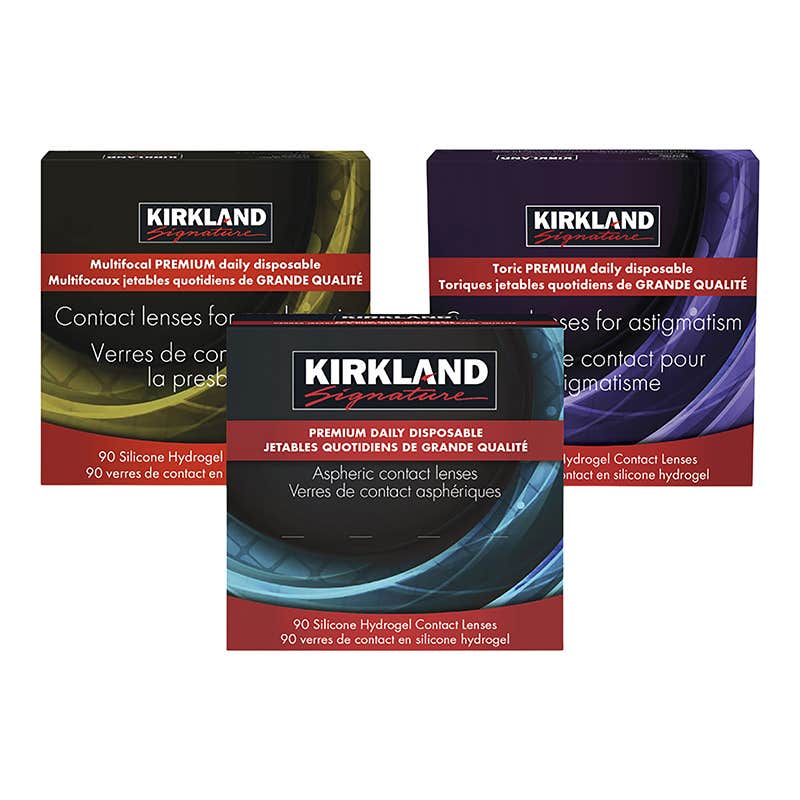 SAVE $40 on the purchase of 4 packs of Kirkland Signature contact lenses.