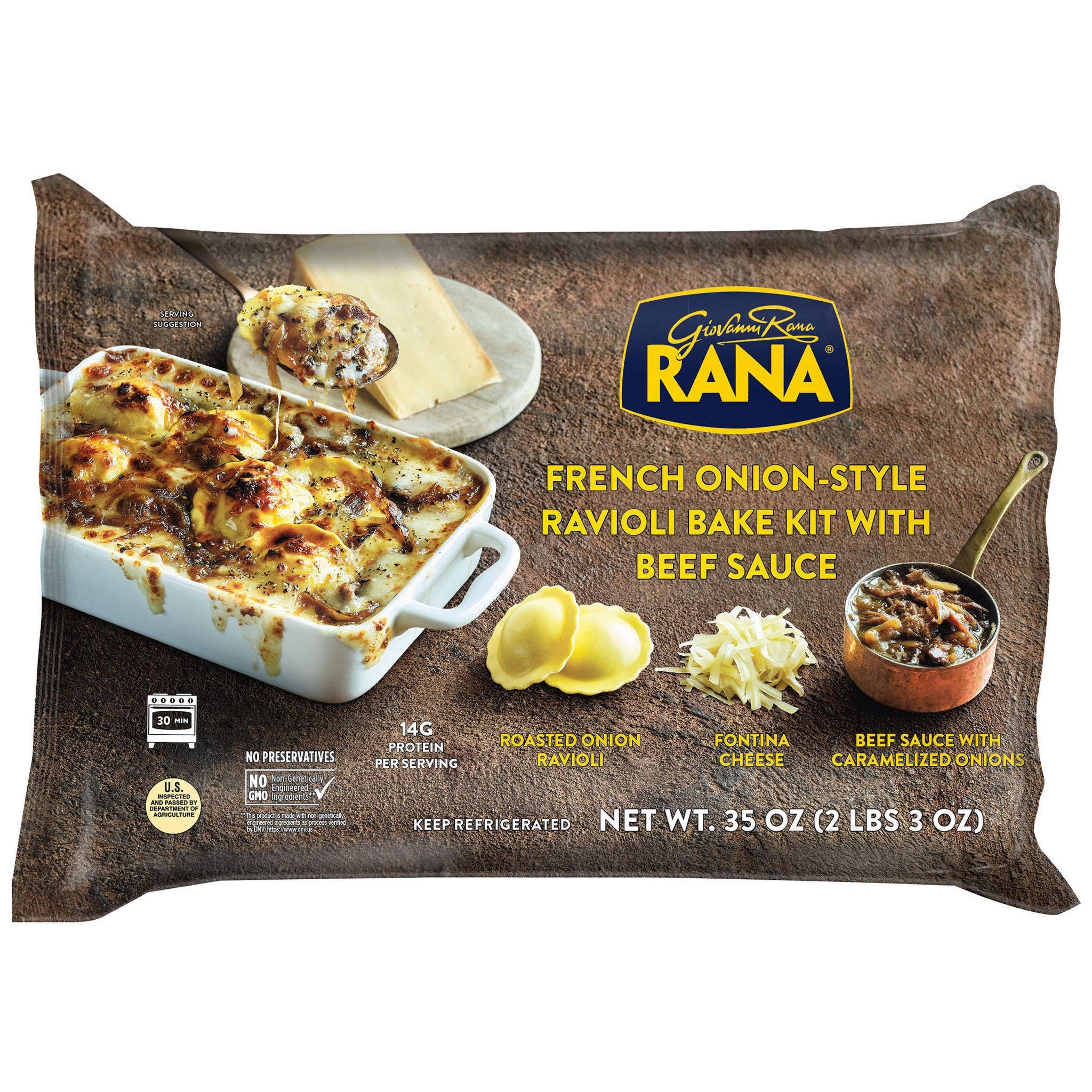 Giovanni Rana French Onion-Style Ravioli Bake Kit with Beef Sauce