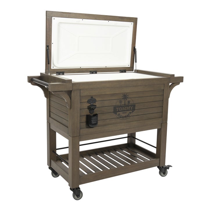 Tommy Bahama, Rolling Cooler, 113 litres (100QT) , Wood | Costco