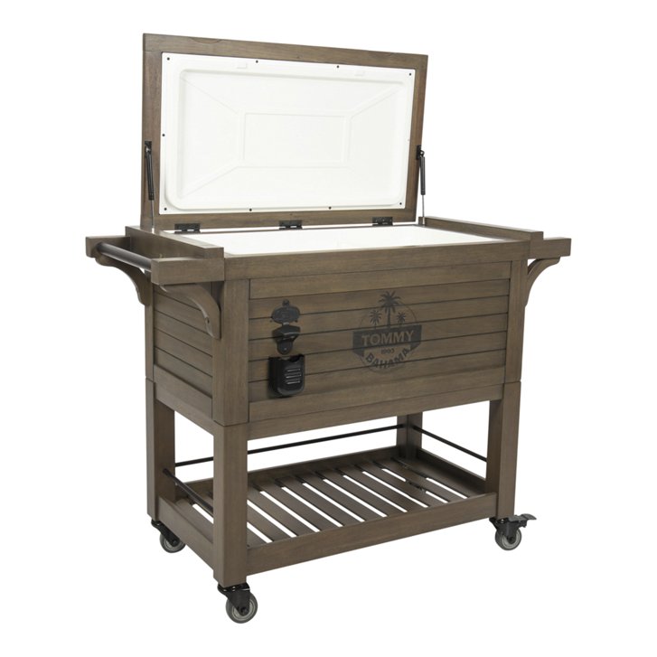 Tommy Bahama, Rolling Cooler, 113 litres (100QT) , Wood | Costco Tommy Bahama, Rolling Cooler, 113 litres (100QT) , Wood | Costco