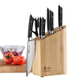 Cangshan Rainier Series German Steel Forged 8-piece Knife Block
