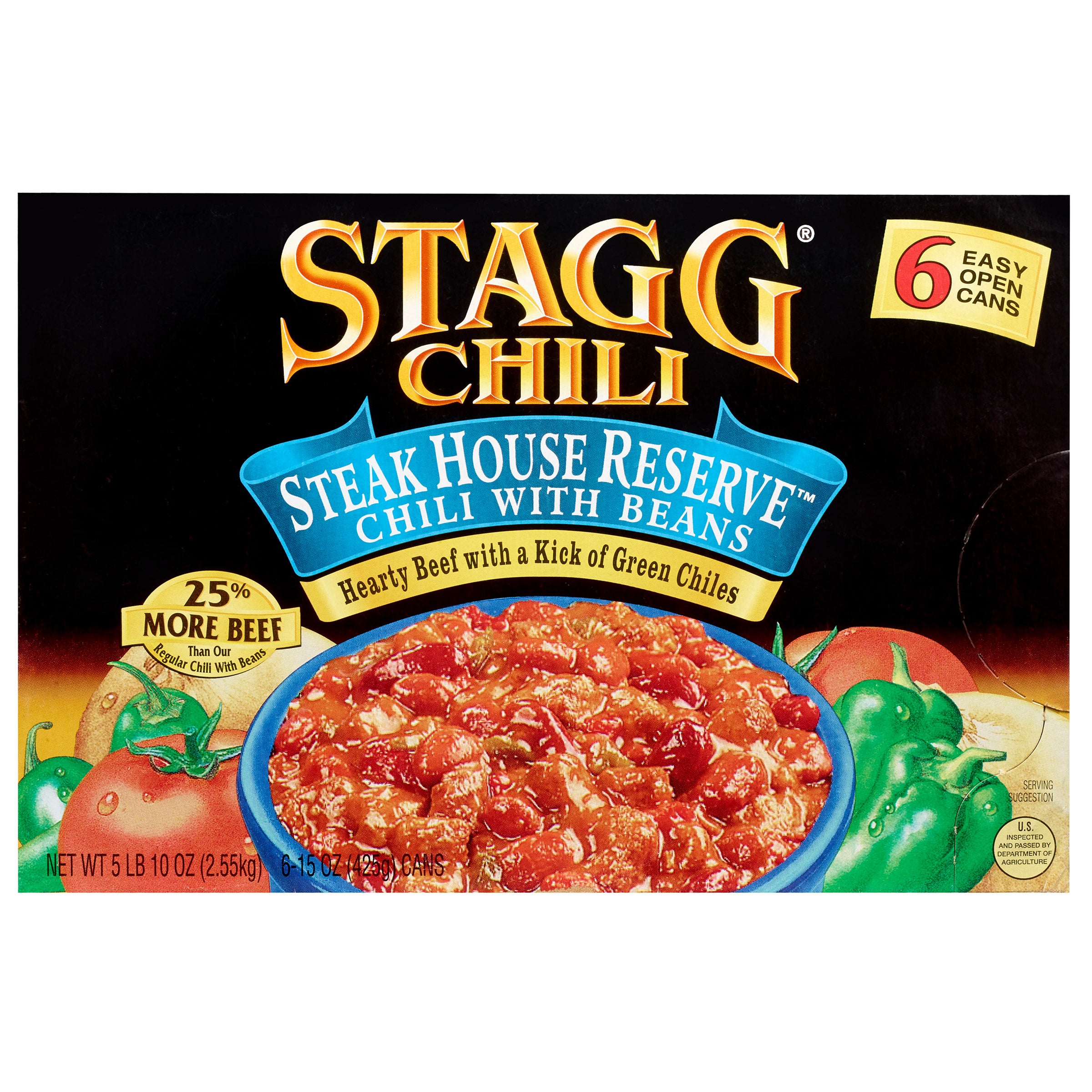 Stagg Steakhouse Reserve Chili with Beans, 15 oz, 6-count