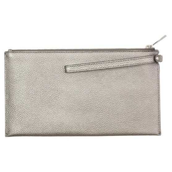 Michael Kors Large Zipper Wristlet, Gunmetal | Costco