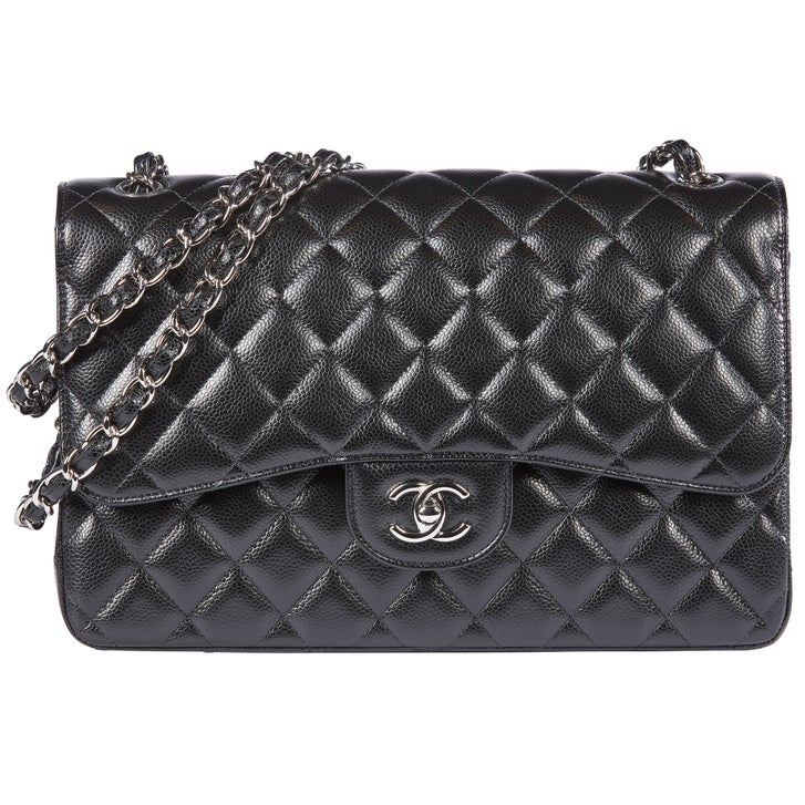 CHANEL ブラック コーデュロイ パーティーバッグ CHANEL Classic Handbag, Black | Costco