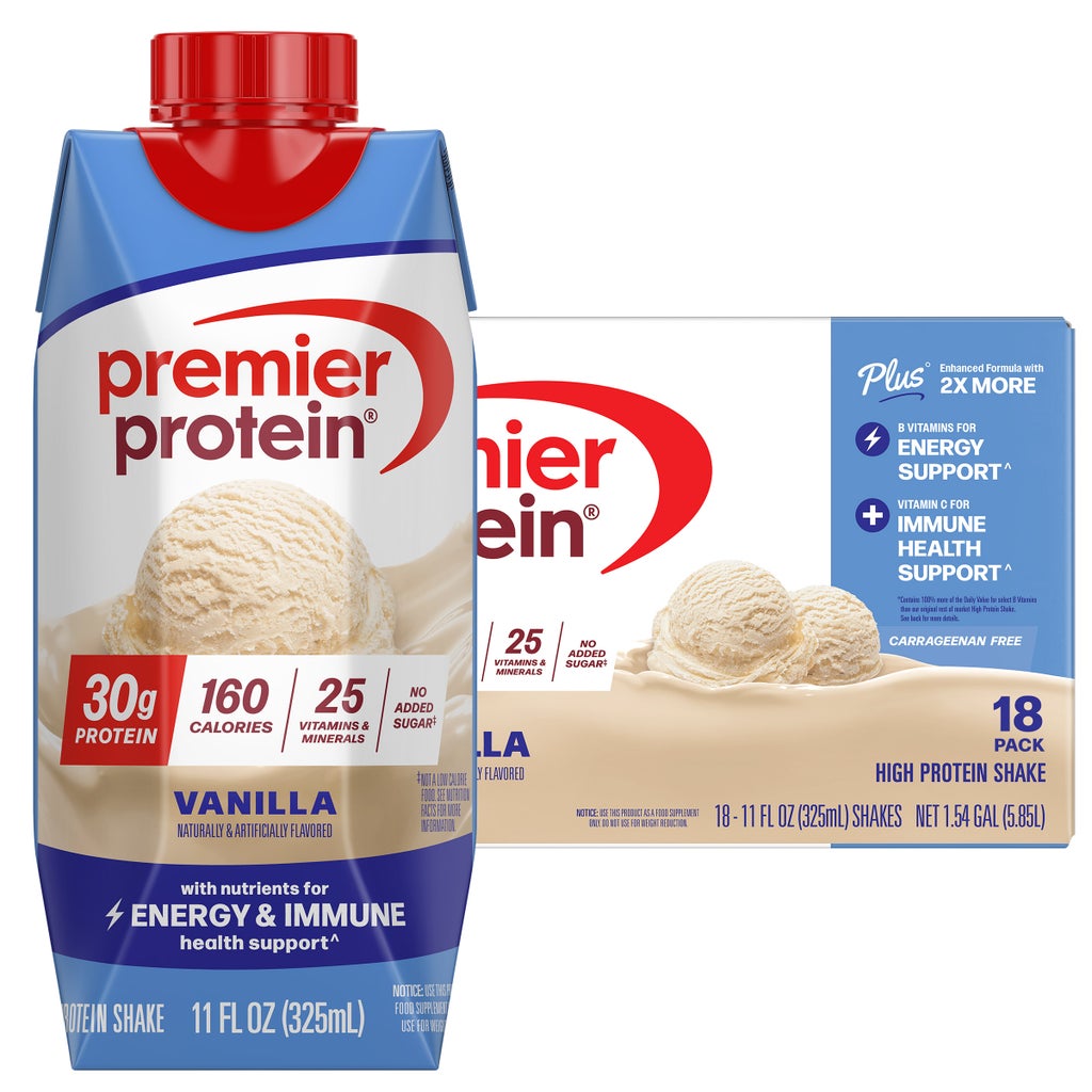 Premier 30g Protein PLUS Energy and Immune Support Shakes, Vanilla