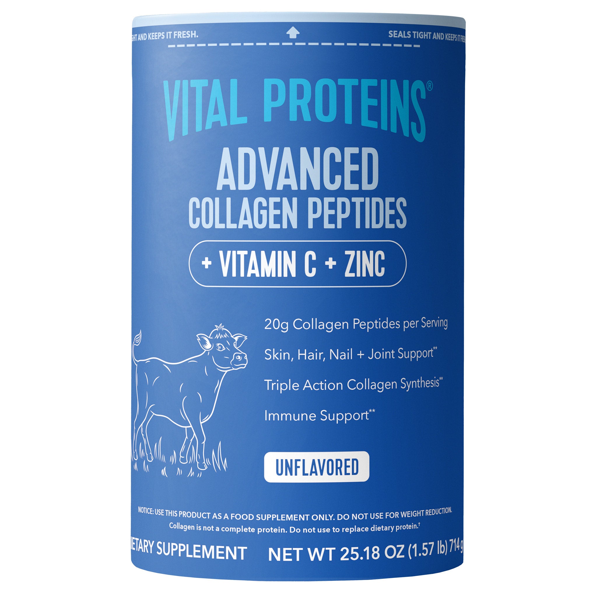 Vital Proteins Advanced Collagen Peptides with Vitamin C and Zinc