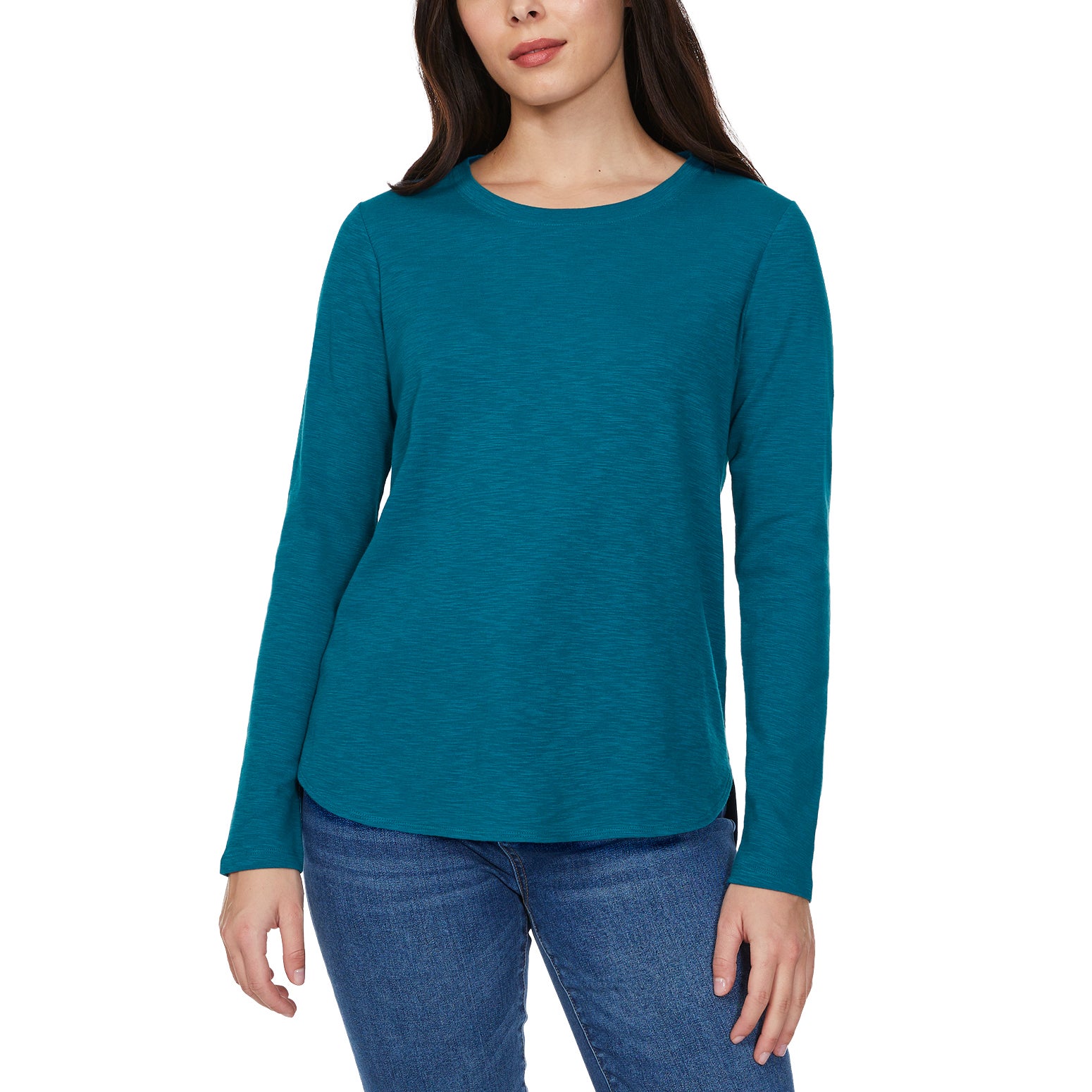 KIRKLAND SIGNATURE WOMEN'S LONG SLEEVE SLUB TEE