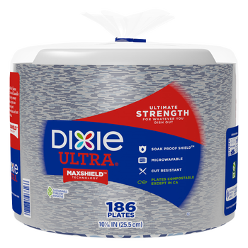 Dixie Ultra Paper Plate, 10-1/16", 186 ct