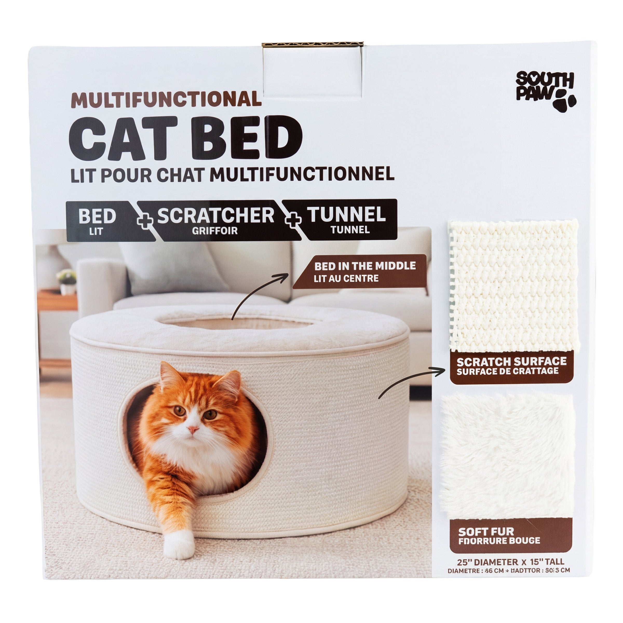 South Paw Multi–functional Cat Tunnel and Bed | Costco