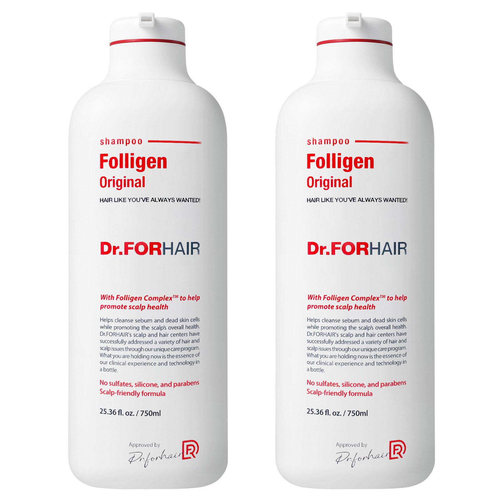 Dr.FORHAIR Folligen Original Shampoo, 25.36 fl oz, 2-pack | Costco