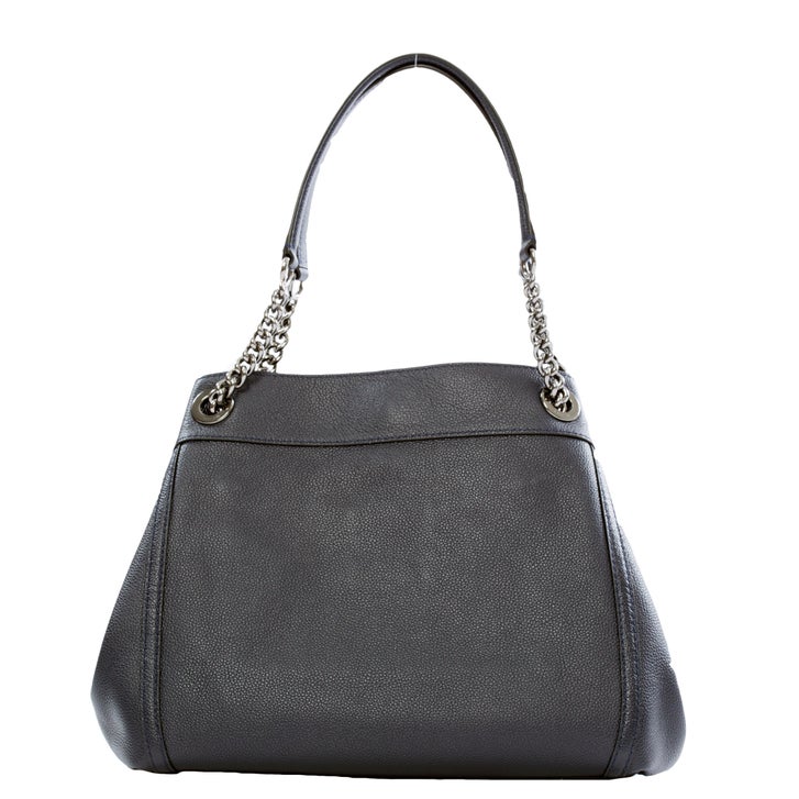 Coach Pebble Leather Turnlock Edie Shoulder Bag, Blue | Costco