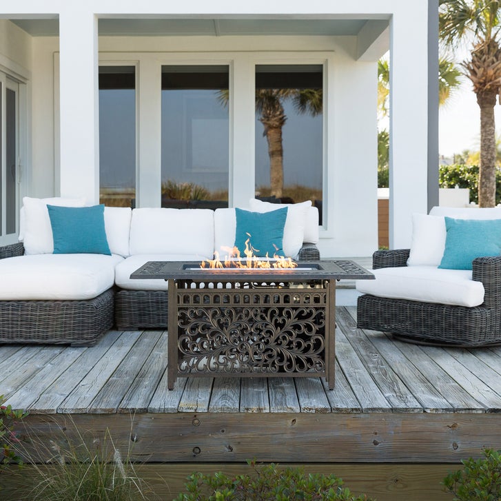 Sedona Cast Aluminum Propane Gas Fire Pit | Costco