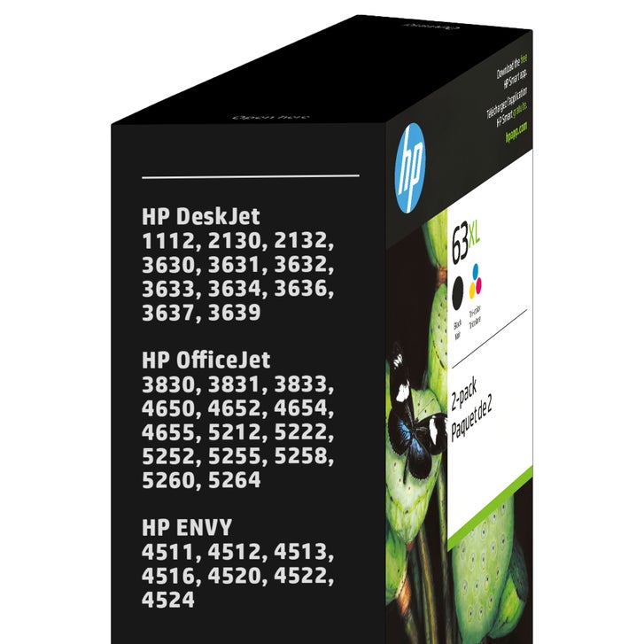 HP 63XL High Yield Ink Cartridge, Black & Tri-Color, Combo Pack