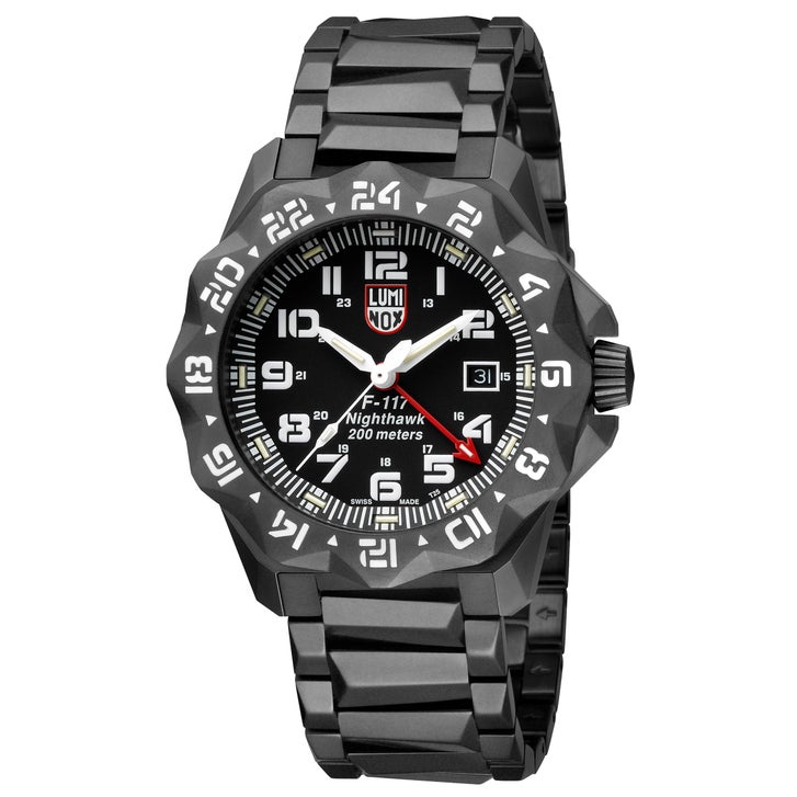 Luminox Nighthawk Black Stainless Steel Men's Quartz Watch, 44mm Luminox Nighthawk Black Stainless Steel Men's Quartz Watch, 44mm