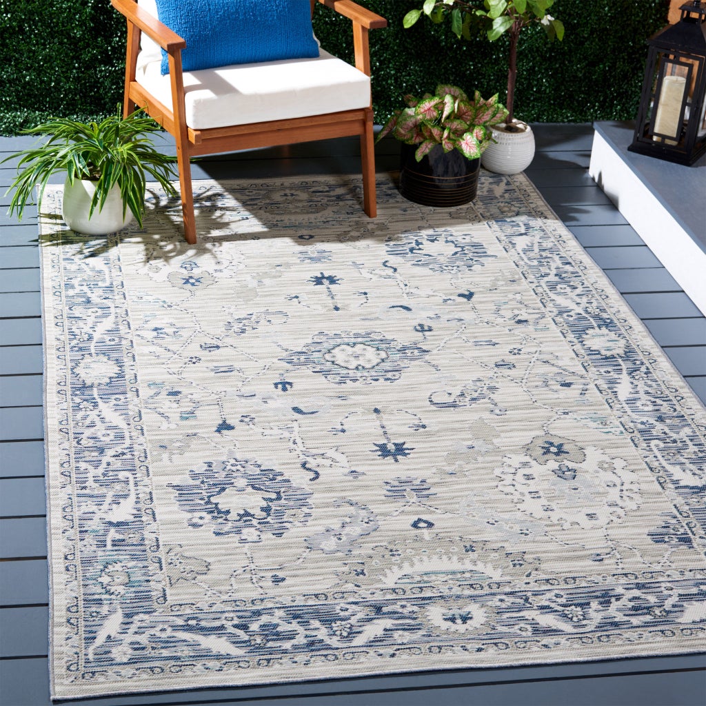 Safavieh Sunrise Collection Azure Indoor/Outdoor Reversible Area