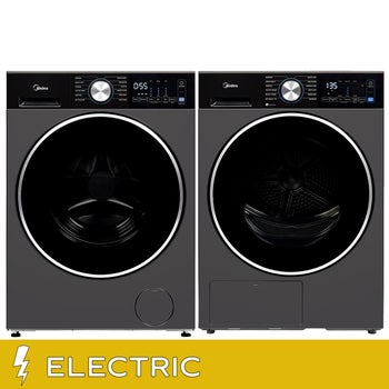 Midea Laundry Bundle 3.1 cu ft. Front Load Washer and 4.4 cu ft. Electric Dryer with Stacking Kit