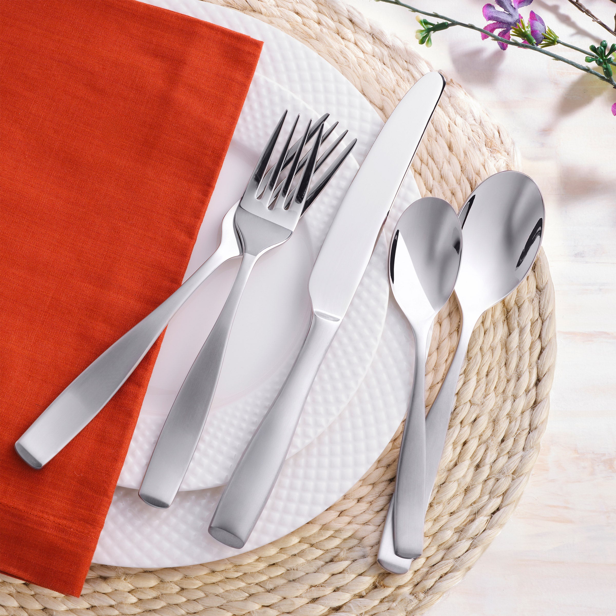 Mikasa 45-piece Stainless Steel Flatware Set, Satin Loft | Costco