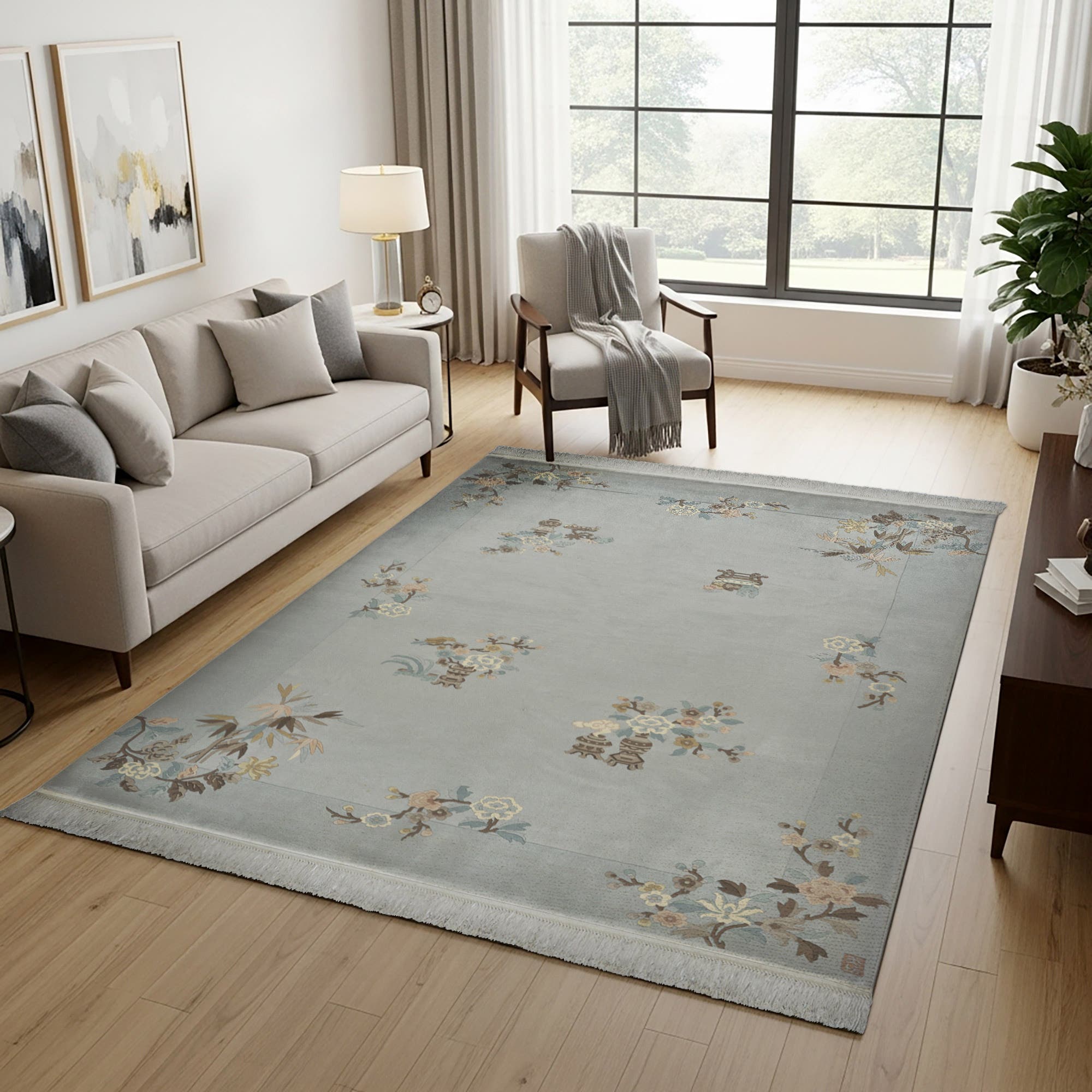 Pagoda Hand Knotted Rug Collection, Boulens Gray | Costco