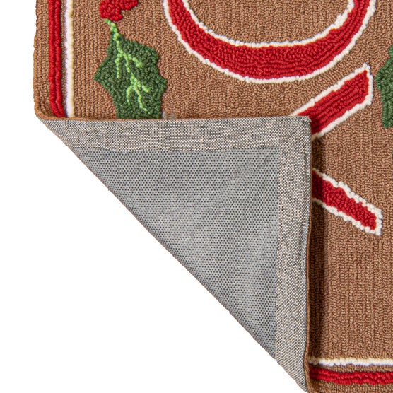 Hand Hooked Holiday Memory Foam Rug, Joy | Costco
