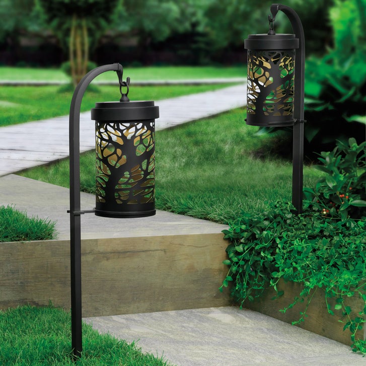 GTX Solar Shepherd's Hook Landscape Light, 2-pack | Costco
