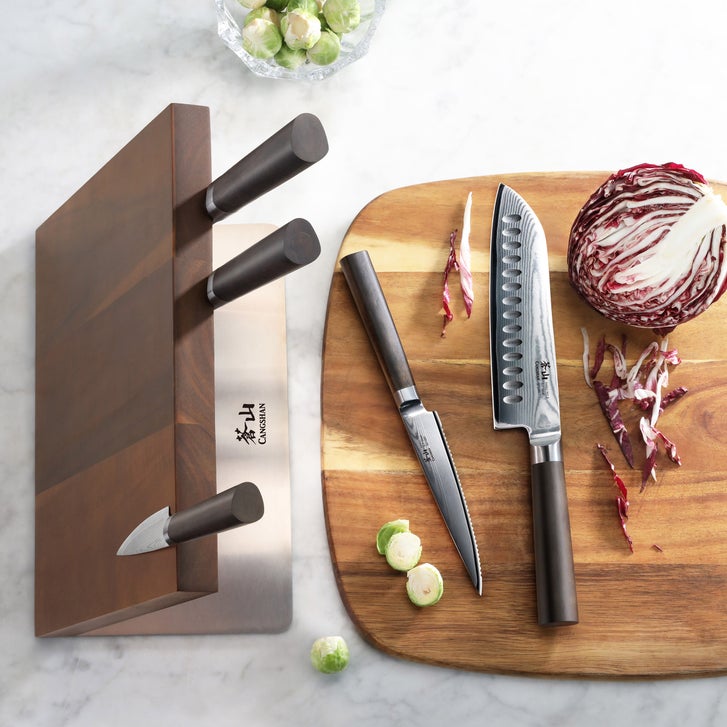 Cangshan Sobu Series 6-piece Damascus Steel Knife Block Set | Costco