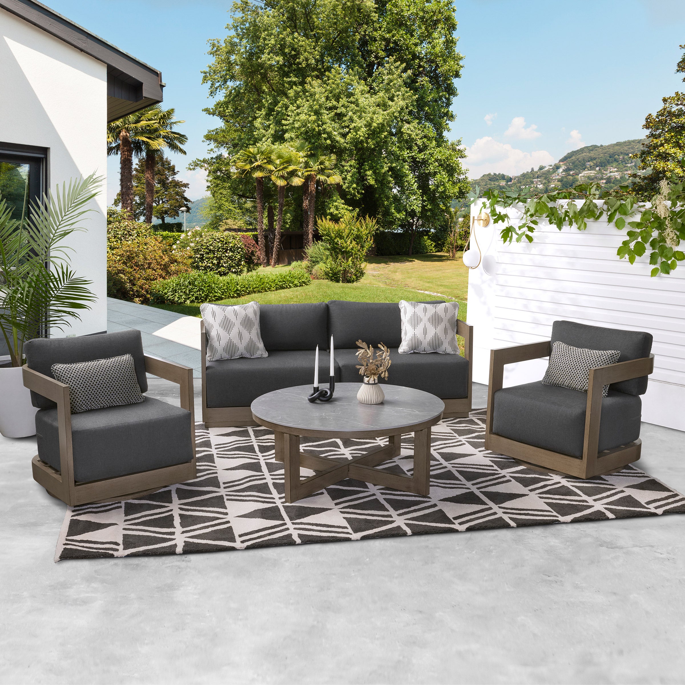 Agio Menorca 4-piece Outdoor Patio Deep Seating Set | Costco