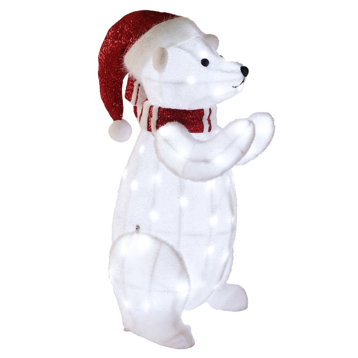 4' & 2.6' Polar Bears with LED Lights, Set of 2 | Costco