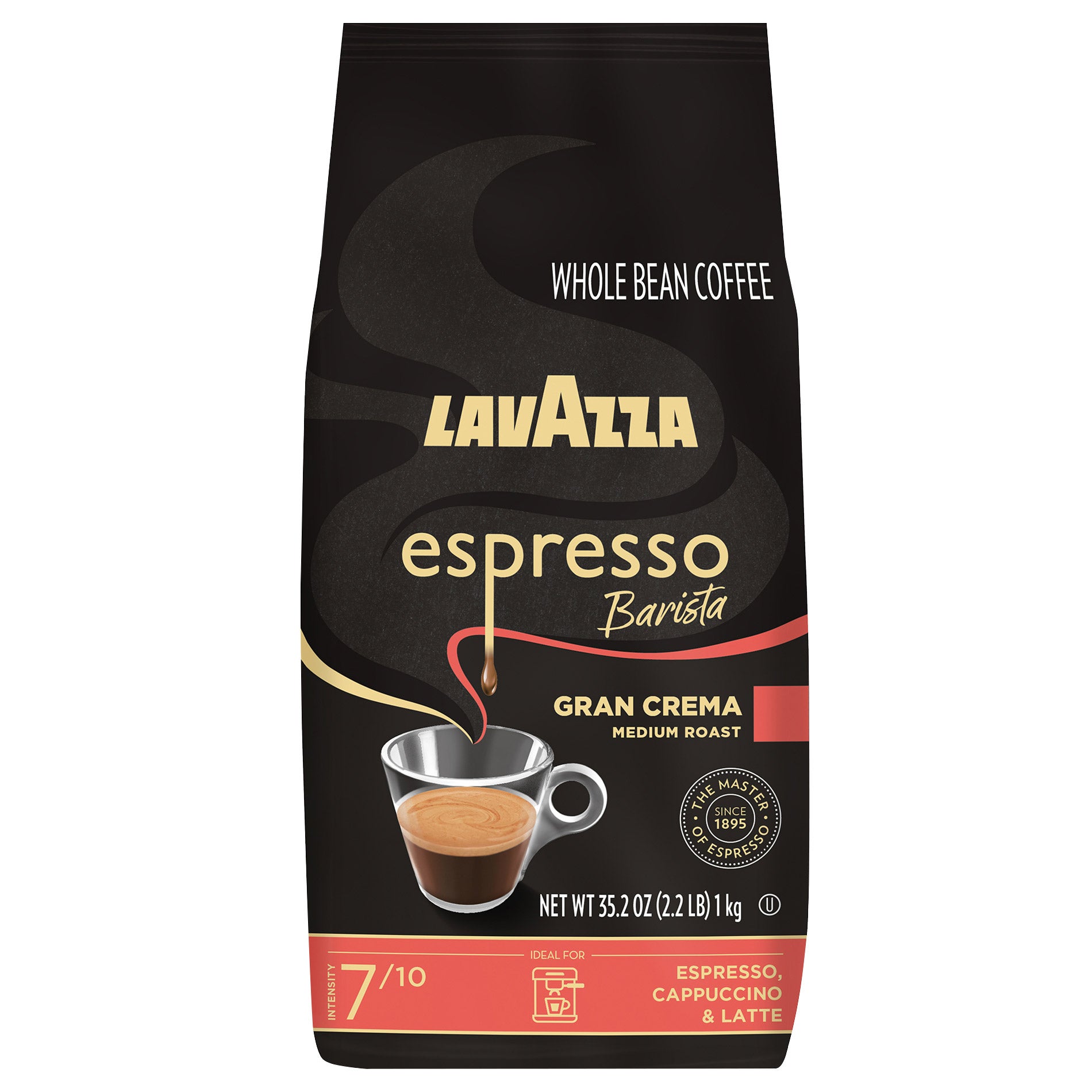 Lavazza Espresso Gran Crema Whole Bean Coffee, Medium, 2.2 lbs