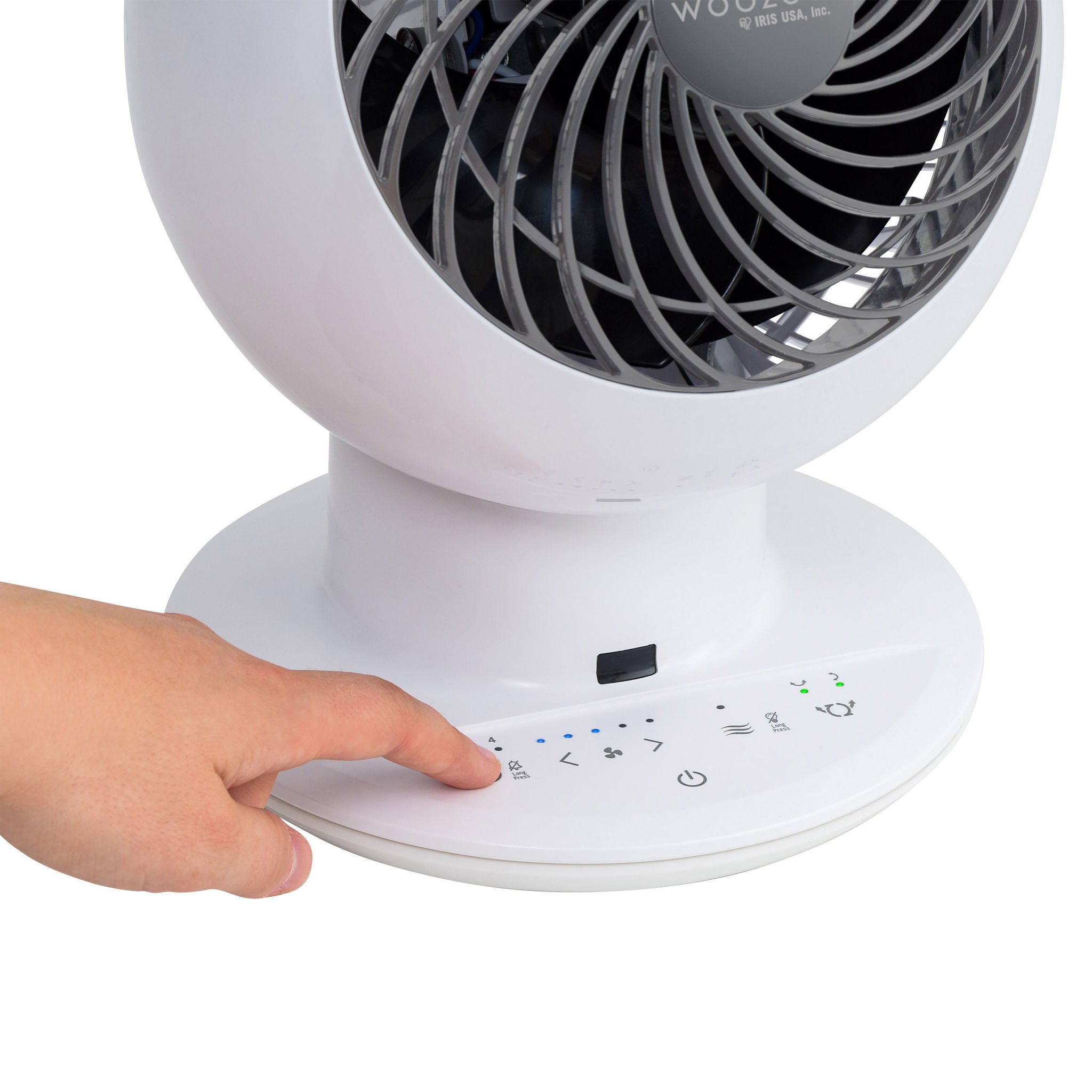 Woozoo Oscillating Globe Fan with Remote Control, 5 Speeds, White