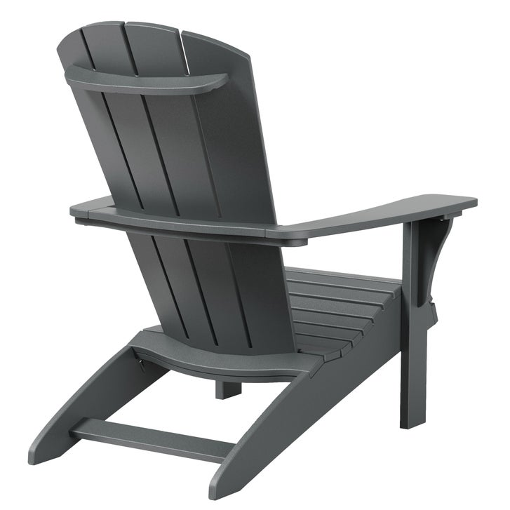 Leisure Line Outdoor Patio Fanback Adirondack Chair by Tangent