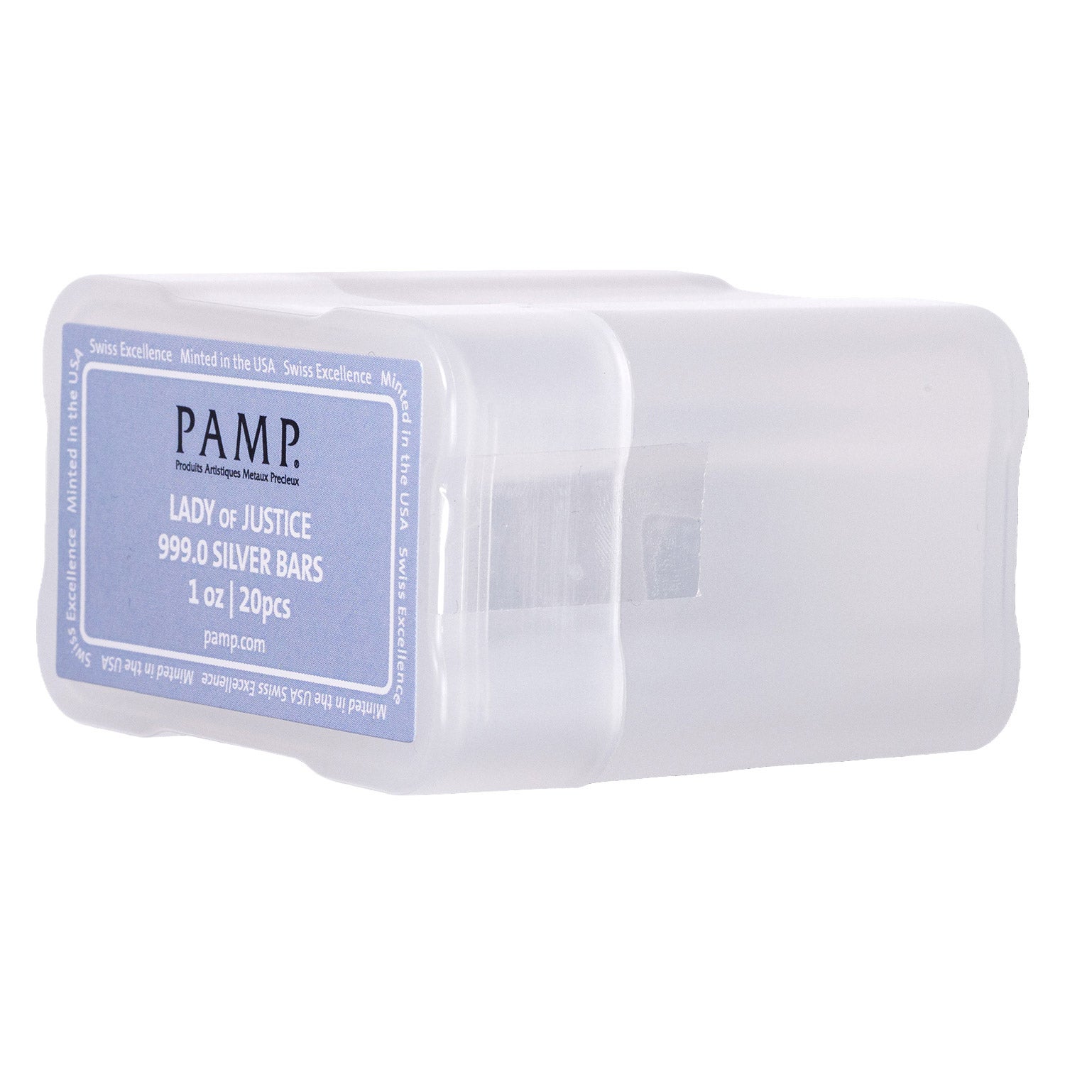 1 oz PAMP Lady of Justice Silver Bar, 20-count | Costco