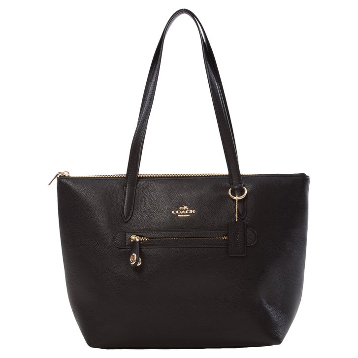 Coach Pebbled Taylor Tote, Black | Costco