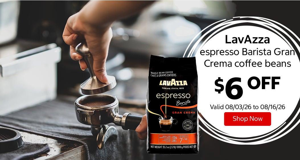 LavAzza espresso Barista Gran Crema coffee beans $6 OFF Valid 08/03/26 to 08/16/26 Shop Now 