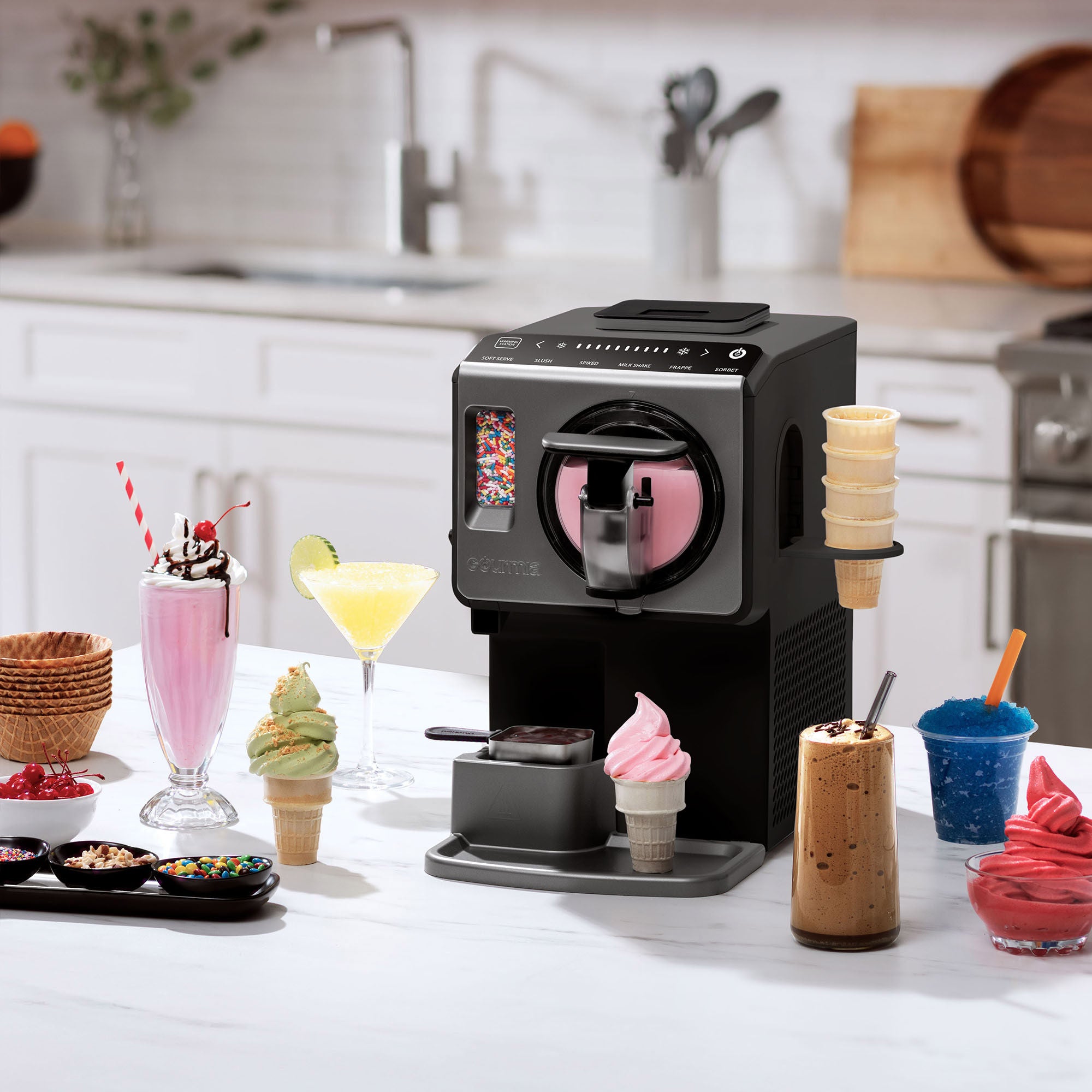 Gourmia 2 Quart Automatic Soft Serve Ice Cream and Frozen Drink
