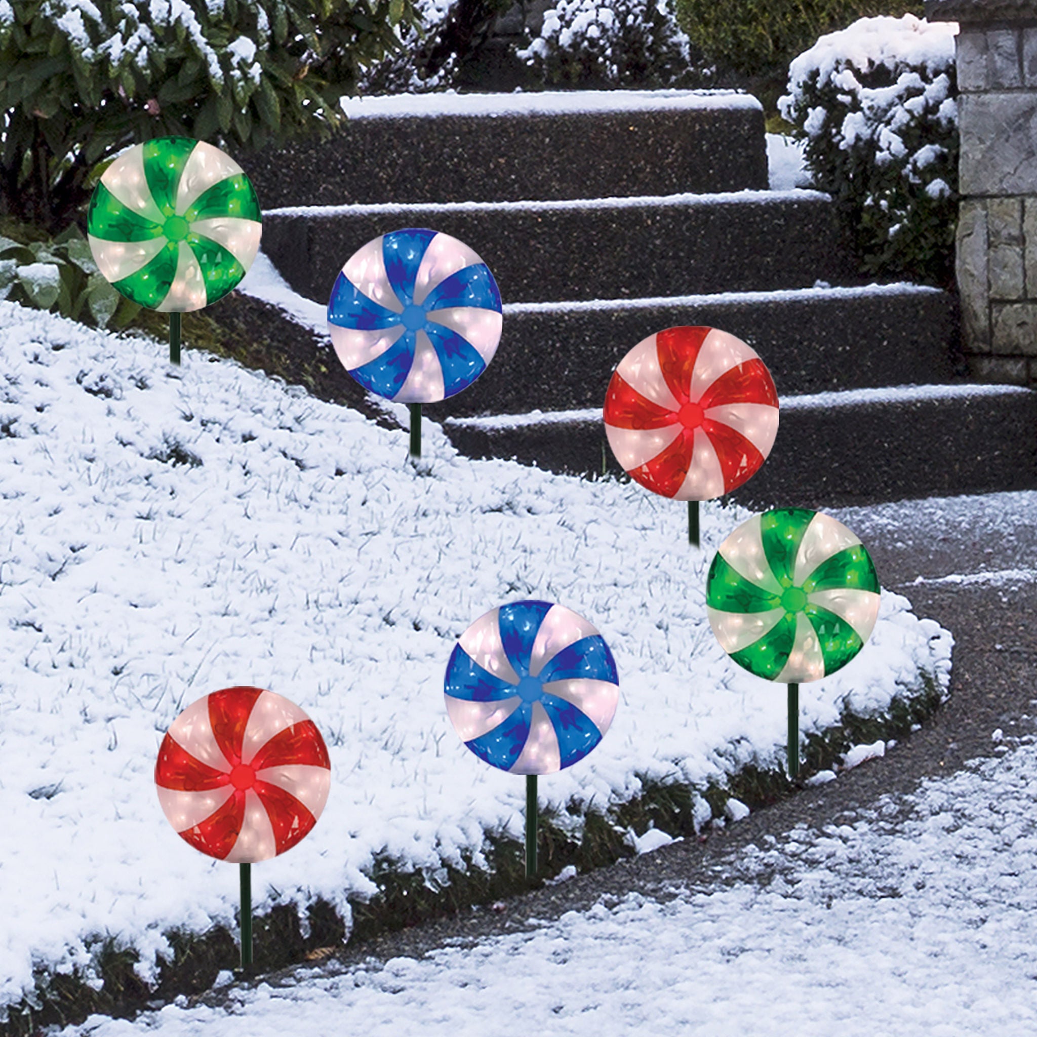 クリスマス LED キャンディースティック 10ピースセット US 10
