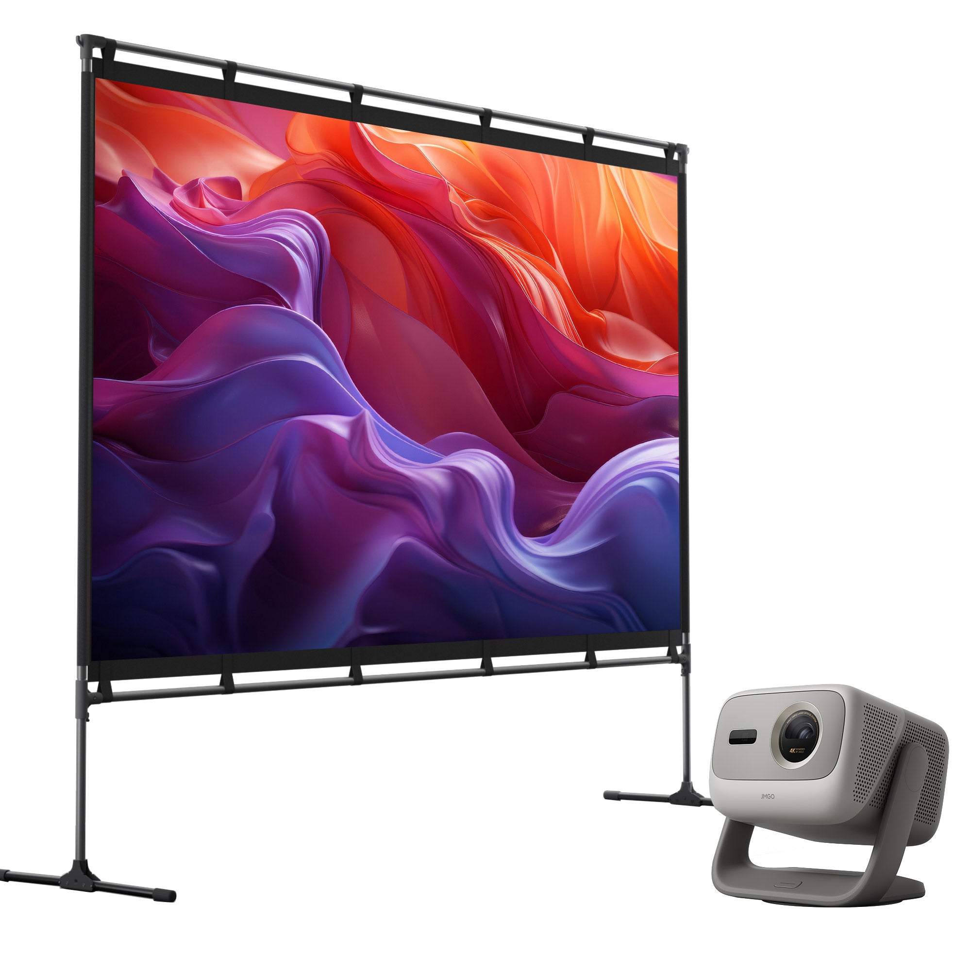 JMGO N3 4K UHD Triple Laser Google TV Smart Projector Bundle with