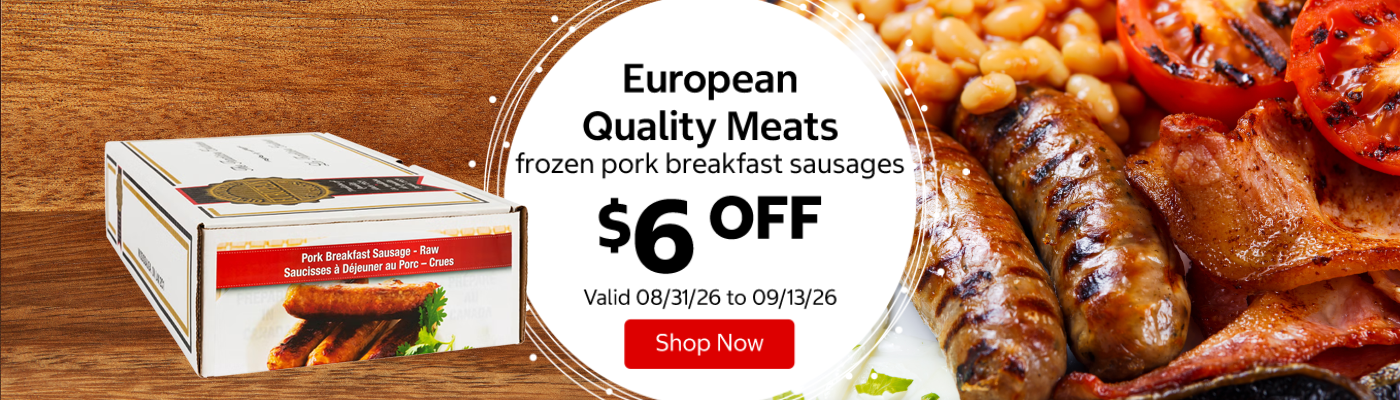 European Quality Meats frozen pork breakfast sausages $6 OFF Valid 08/31/26 to 09/13/26 Shop Now 