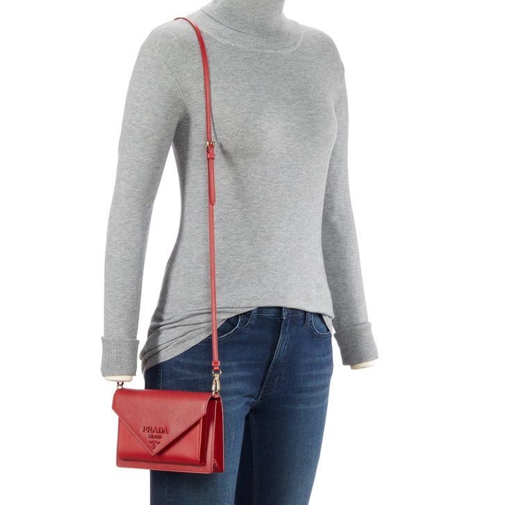 PRADA MILANO ボストンバッグ レッド レザー Prada Saffiano Leather Mini Bag, Red | Costco