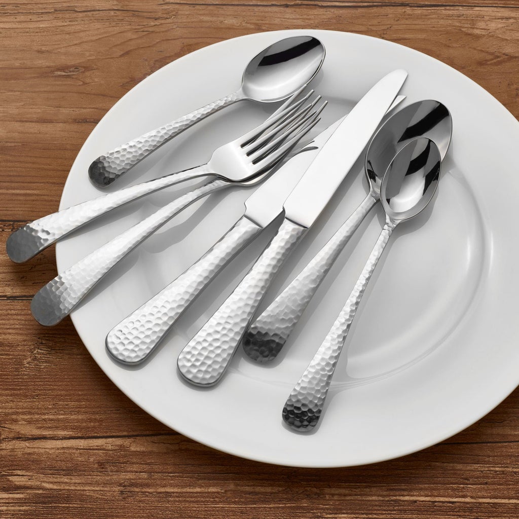 Mikasa Hammered Opulent 112-piece Flatware Set | Costco