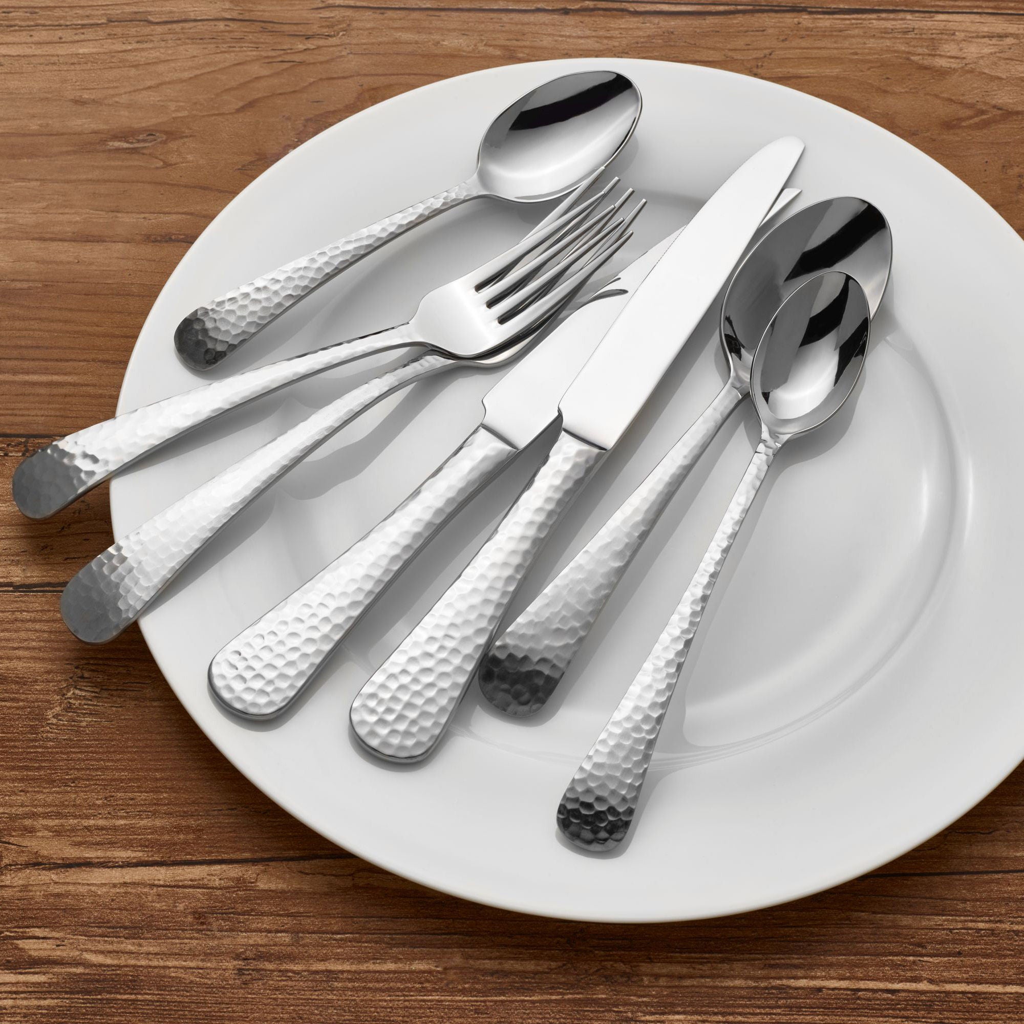 Mikasa Hammered Opulent 112-piece Flatware Set | Costco