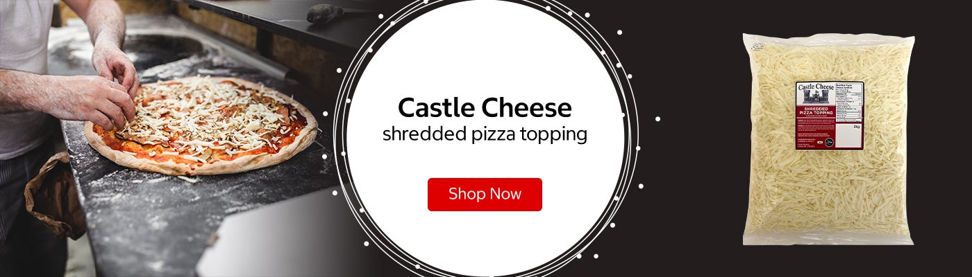 Castle Cheese shredded pizza topping Shop Now 