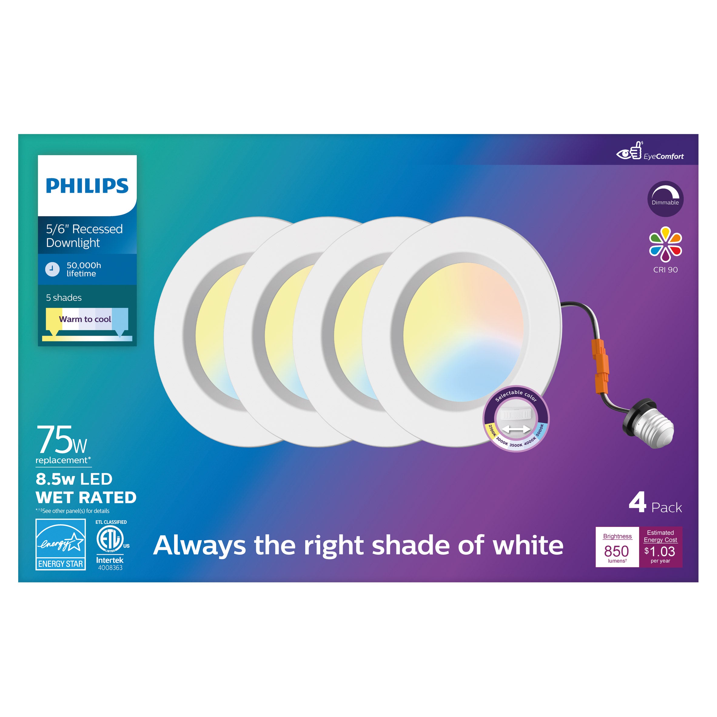 PHILIPS 5/6" RETROFIT 4PK